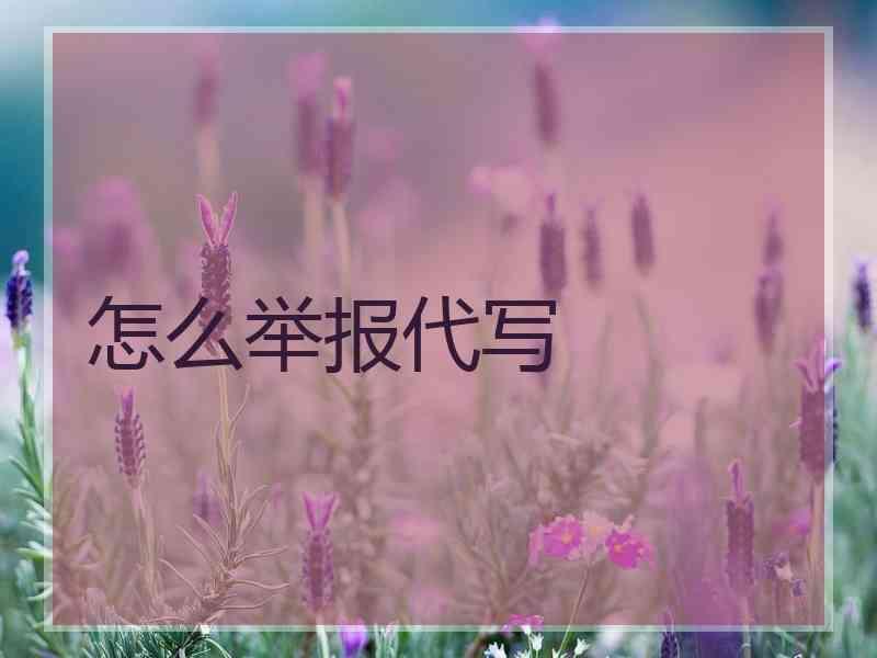 怎么举报代写