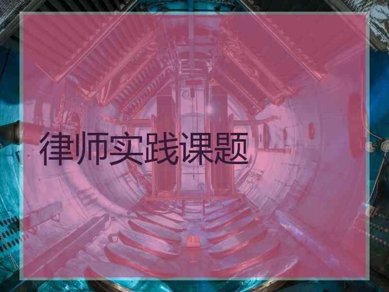 律师实践课题