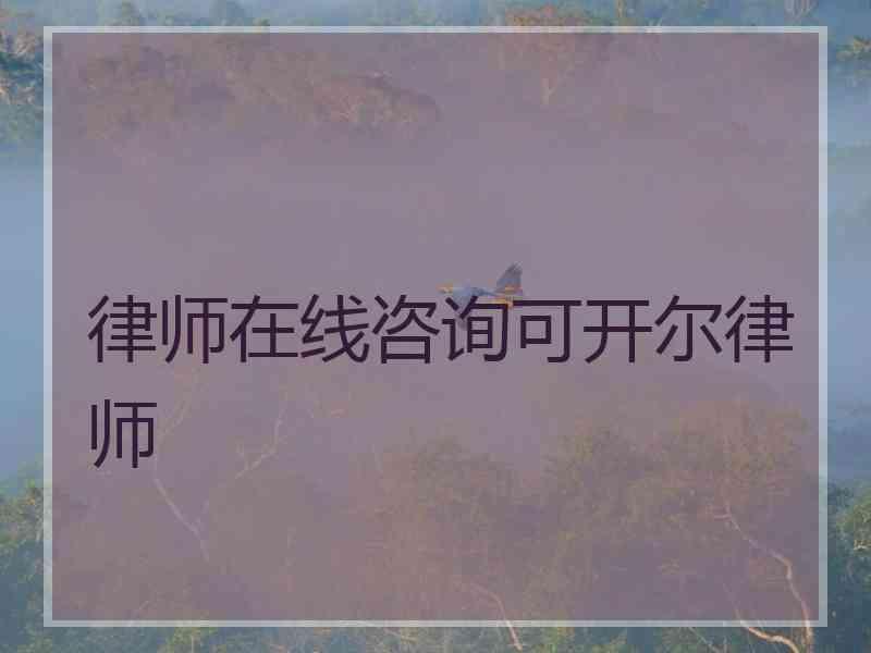 律师在线咨询可开尔律师