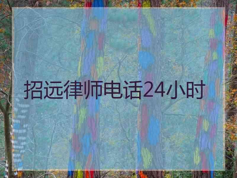 招远律师电话24小时