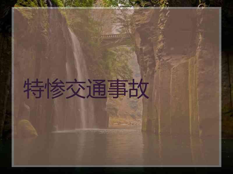 特惨交通事故