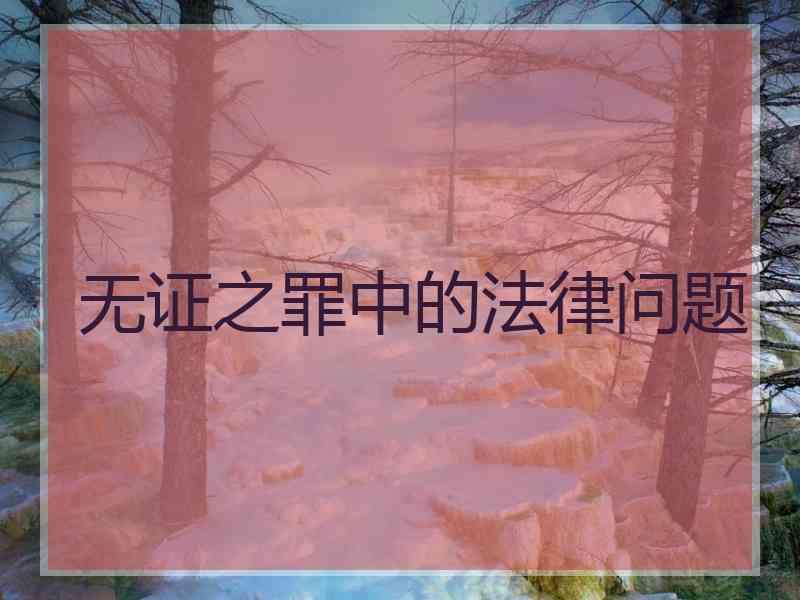 无证之罪中的法律问题