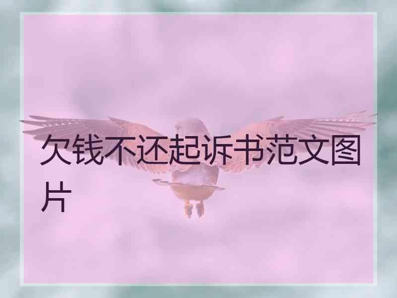 欠钱不还起诉书范文图片