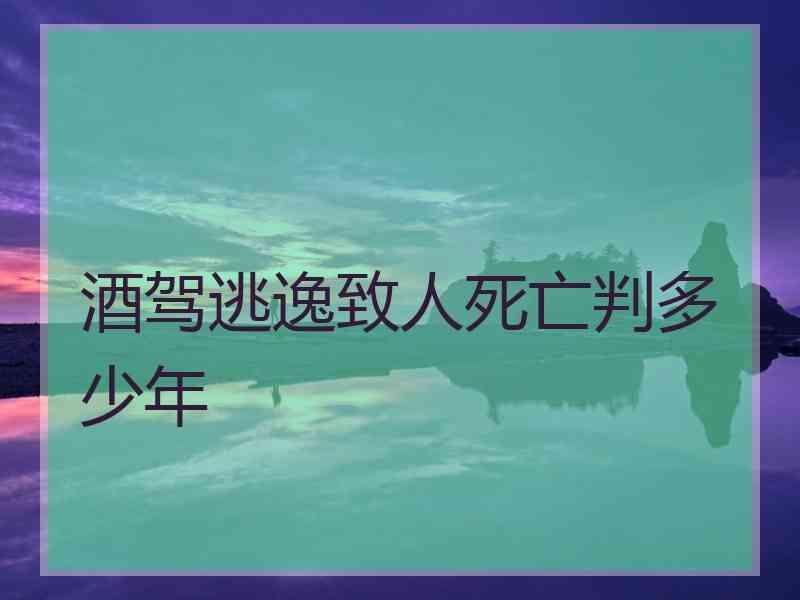 酒驾逃逸致人死亡判多少年