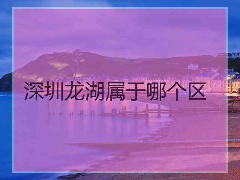 深圳龙湖属于哪个区深圳龙湖区市龙岗区吗