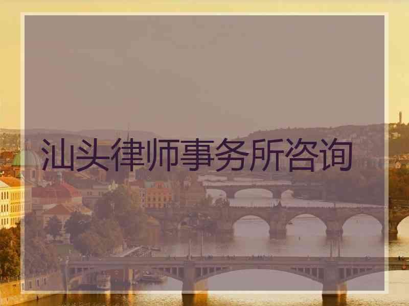 汕头律师事务所咨询