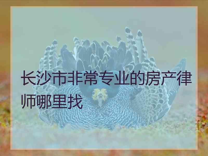 长沙市非常专业的房产律师哪里找