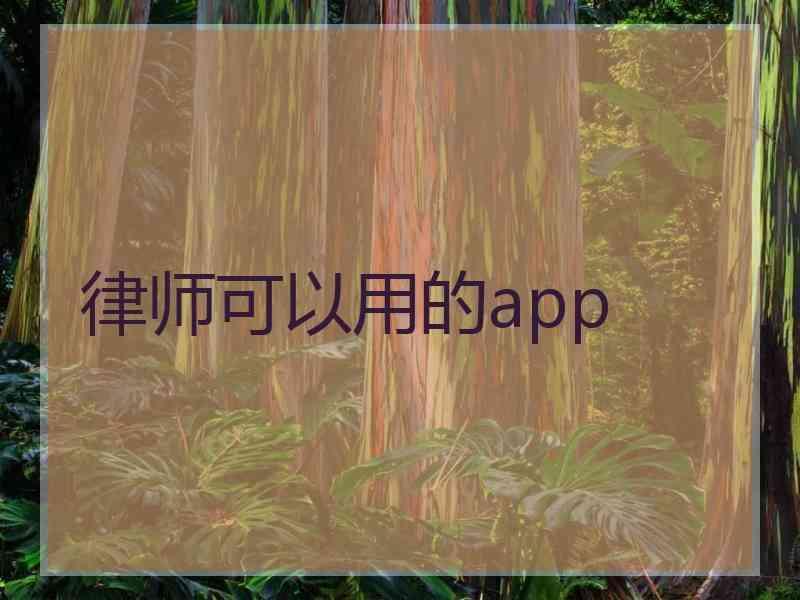 律师可以用的app