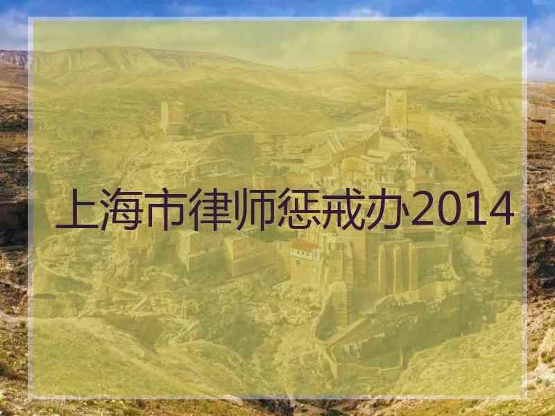 上海市律师惩戒办2014