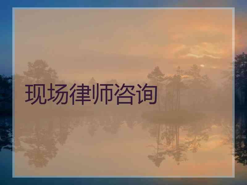 现场律师咨询