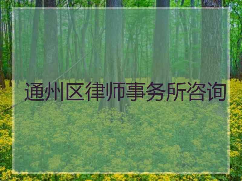 通州区律师事务所咨询