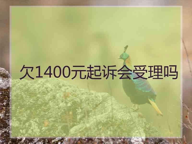 欠1400元起诉会受理吗