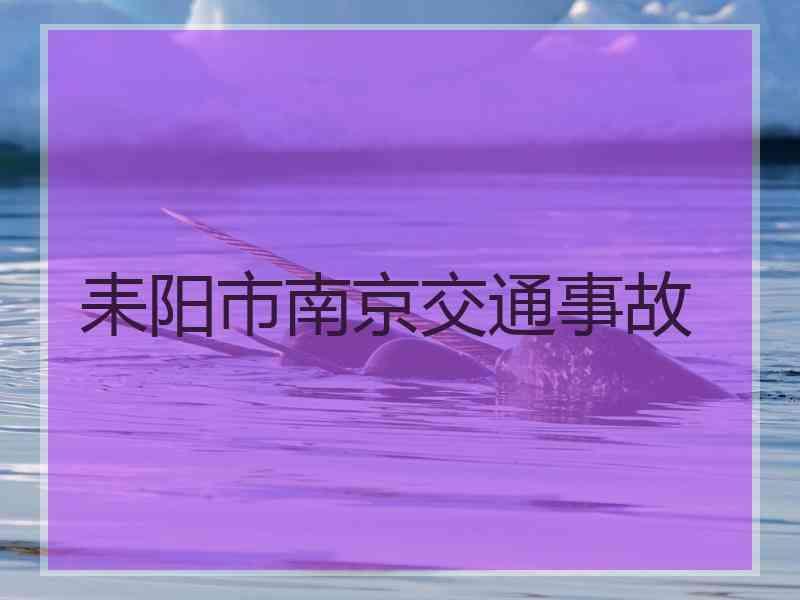 耒阳市南京交通事故