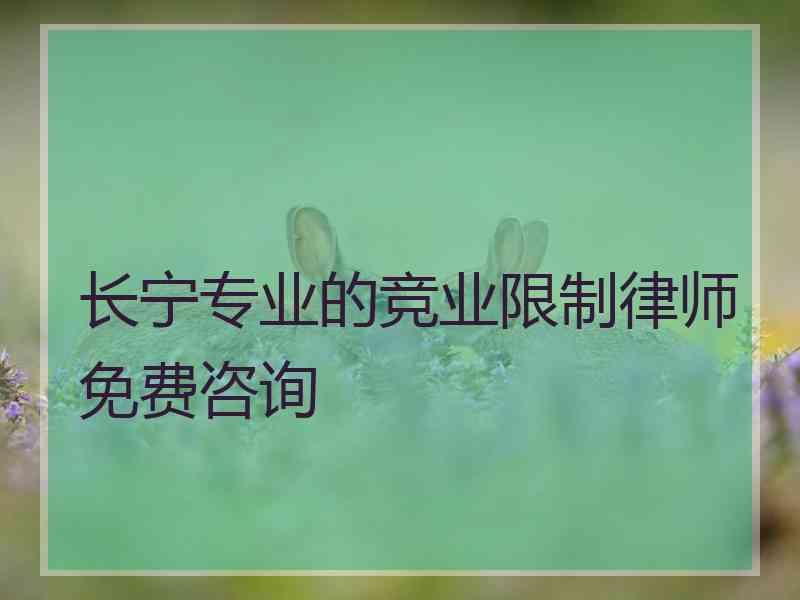 长宁专业的竞业限制律师免费咨询