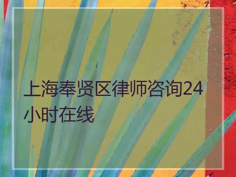 上海奉贤区律师咨询24小时在线