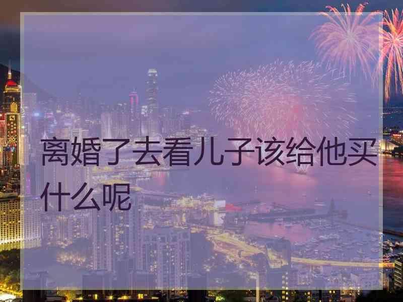 离婚了去看儿子该给他买什么呢