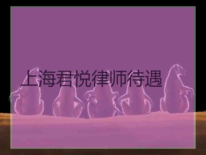 上海君悦律师待遇