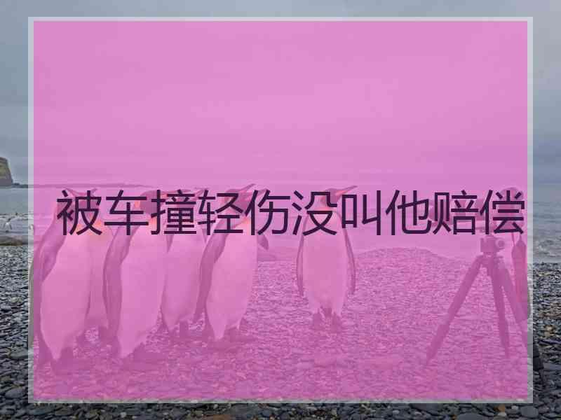 被车撞轻伤没叫他赔偿