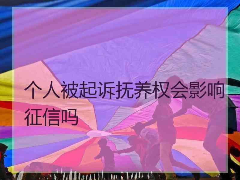 个人被起诉抚养权会影响征信吗