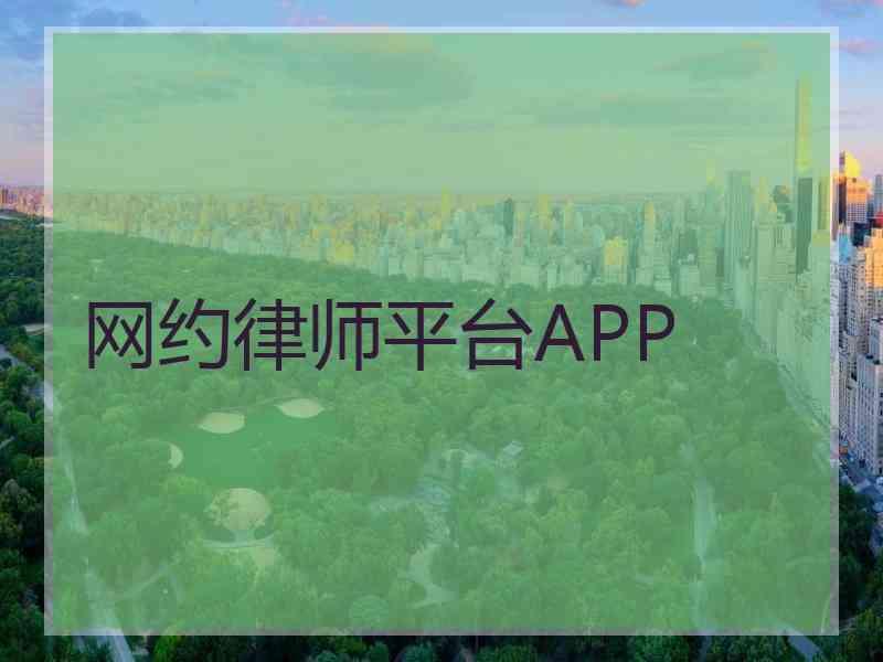 网约律师平台APP