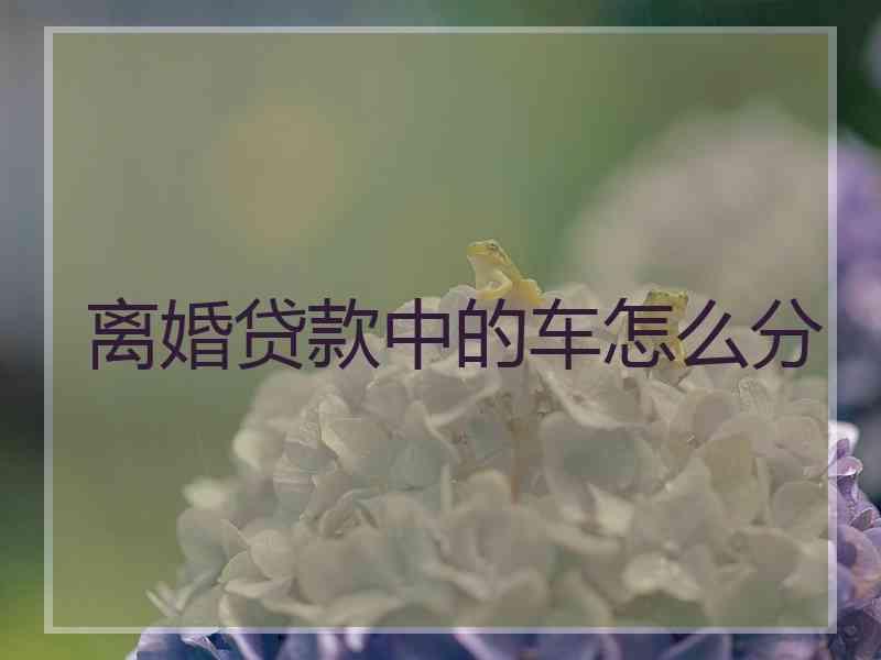 离婚贷款中的车怎么分