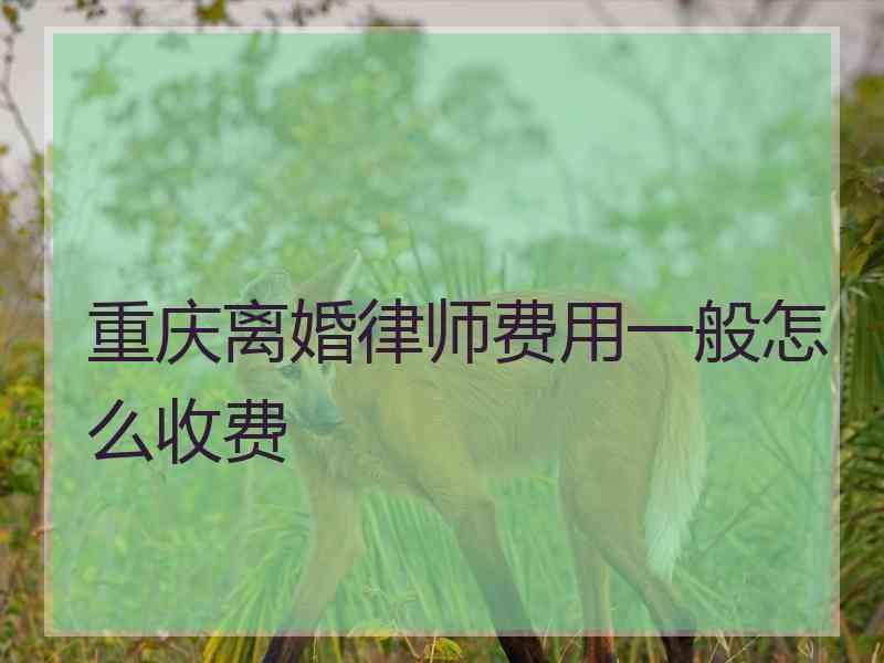 重庆离婚律师费用一般怎么收费