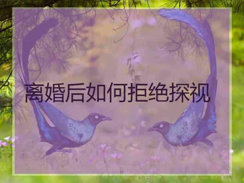 离婚后如何拒绝探视