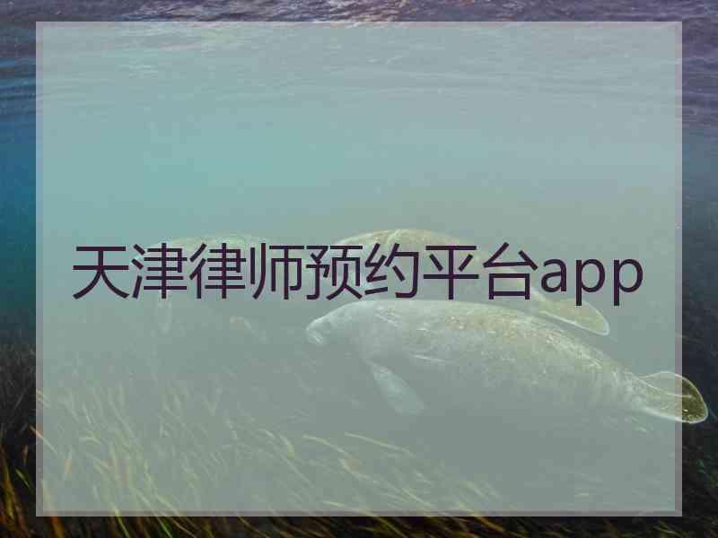 天津律师预约平台app
