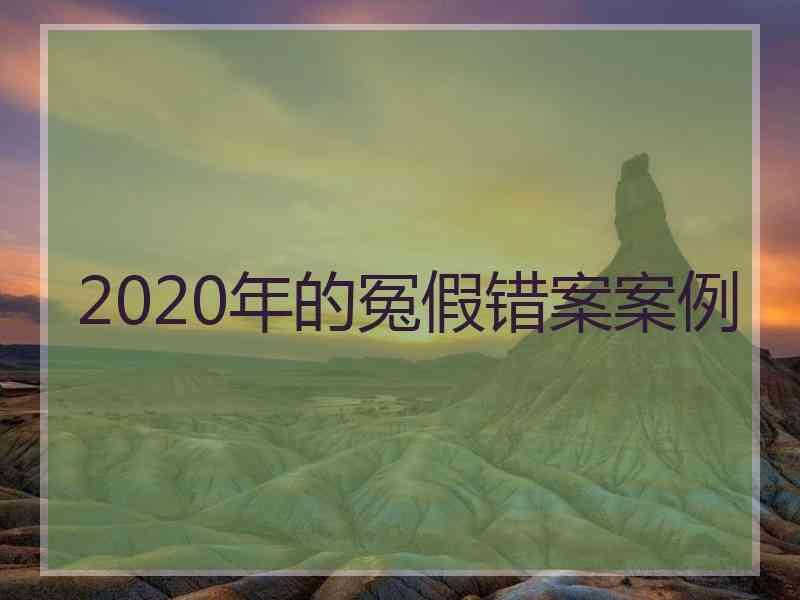 2020年的冤假错案案例