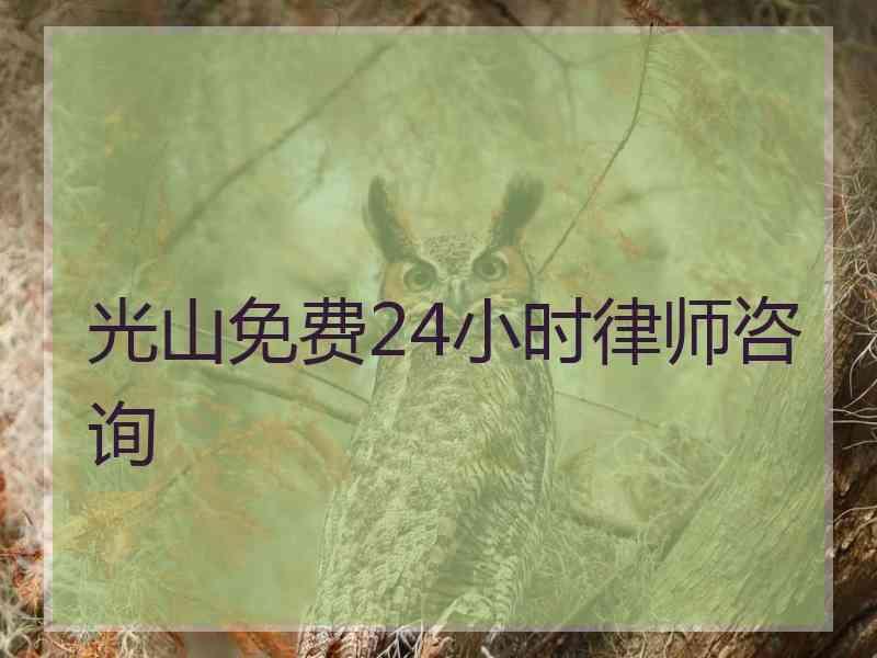 光山免费24小时律师咨询