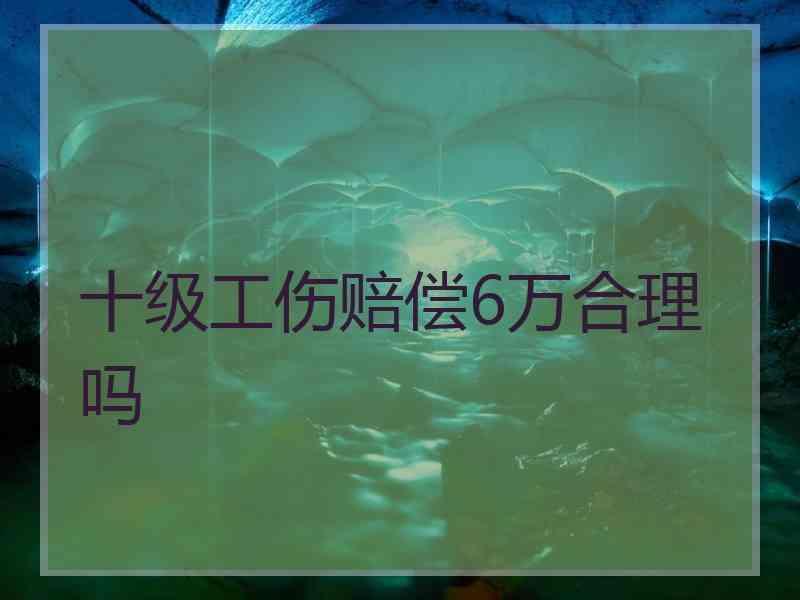 十级工伤赔偿6万合理吗