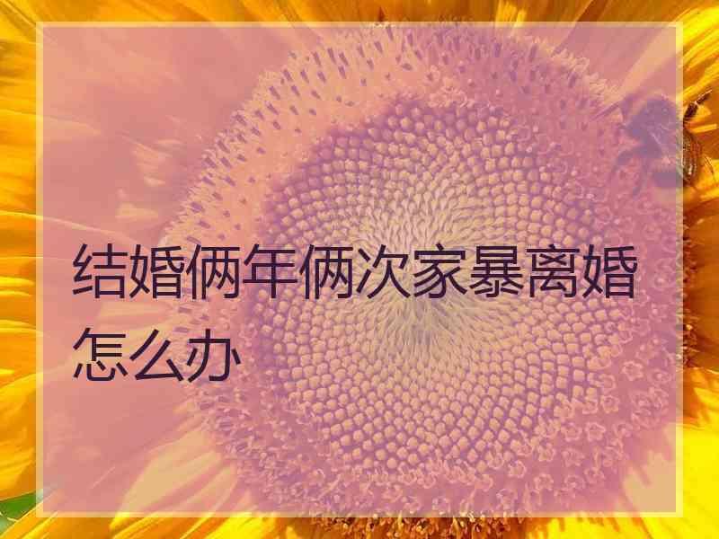 结婚俩年俩次家暴离婚怎么办