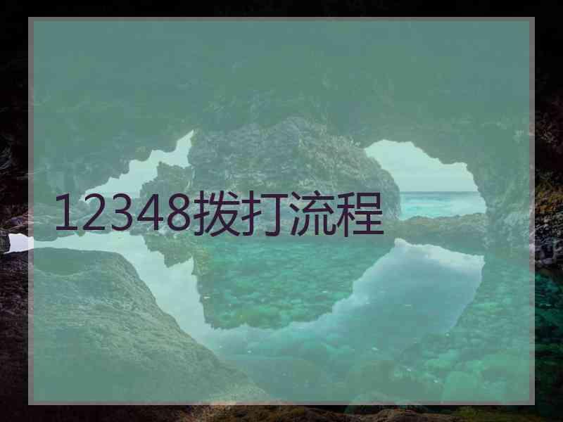 12348拨打流程