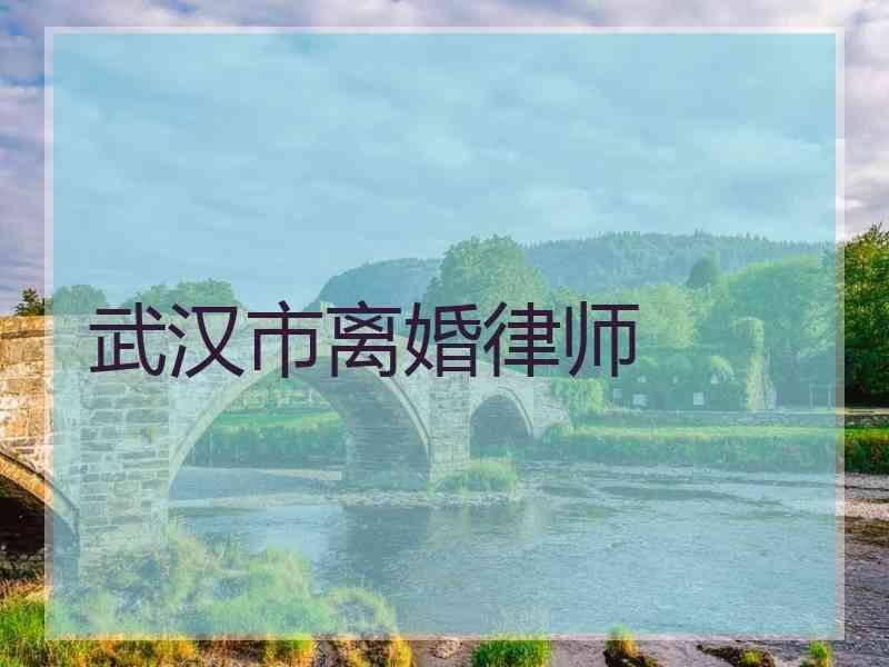 武汉市离婚律师