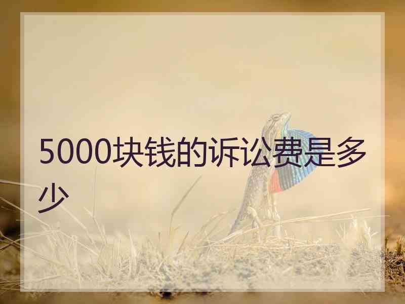 5000块钱的诉讼费是多少