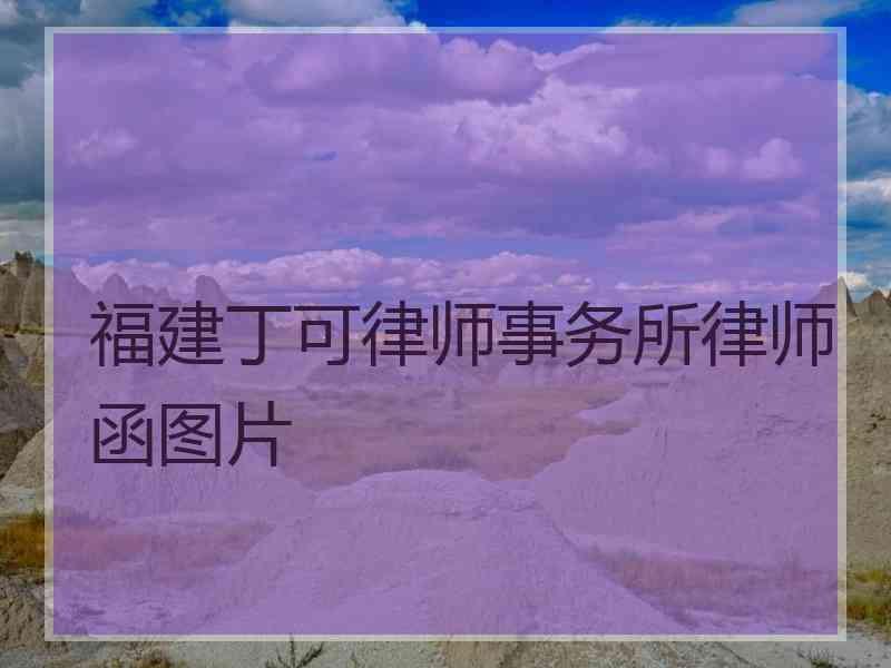 福建丁可律师事务所律师函图片