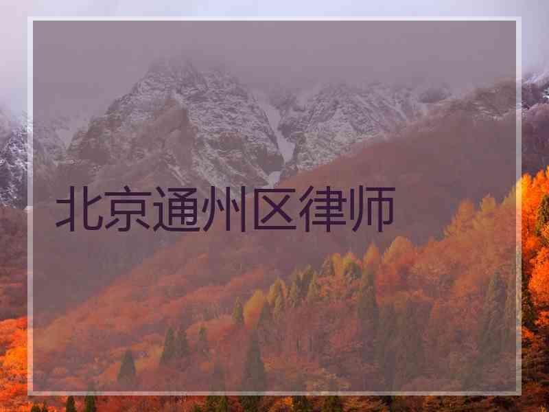 北京通州区律师