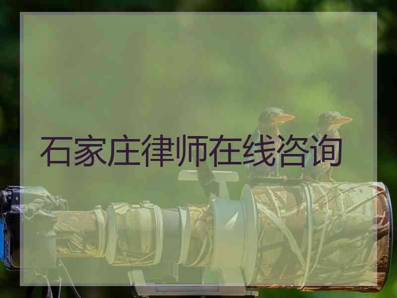 石家庄律师在线咨询