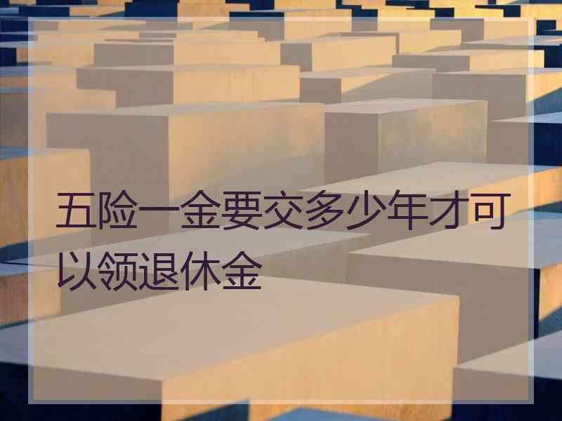 五险一金要交多少年才可以领退休金