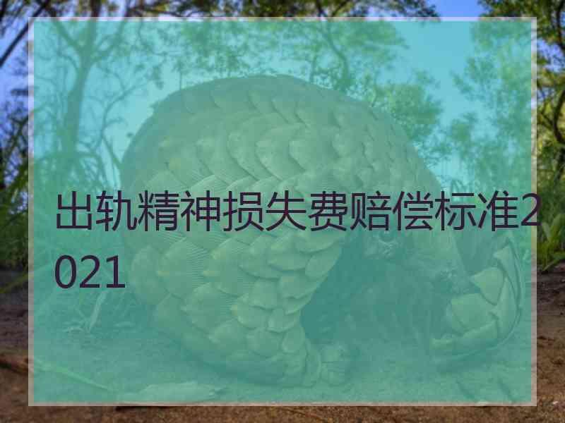 出轨精神损失费赔偿标准2021