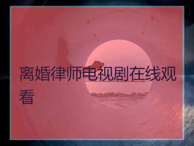 离婚律师电视剧在线观看