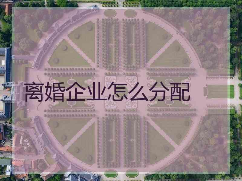 离婚企业怎么分配