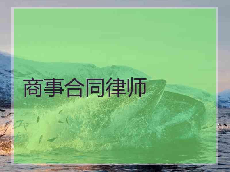 商事合同律师