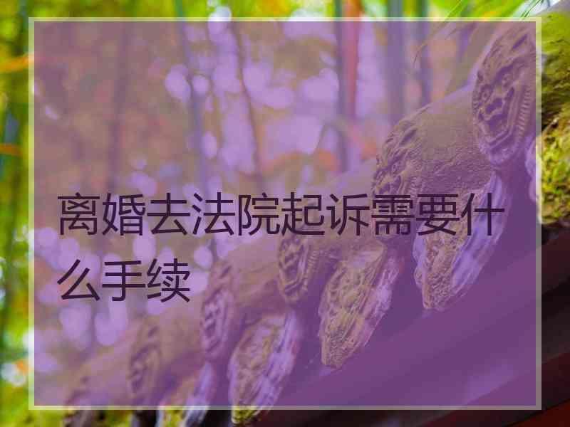 离婚去法院起诉需要什么手续