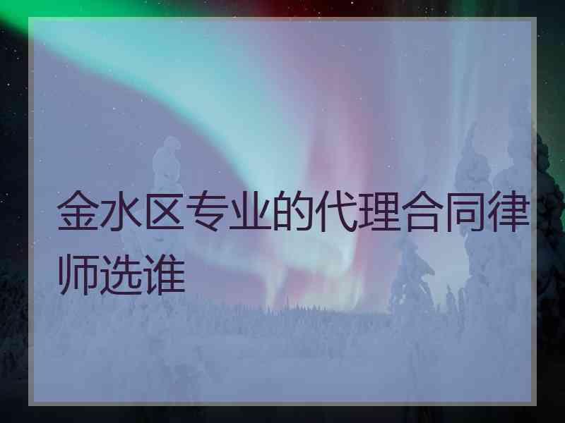 金水区专业的代理合同律师选谁