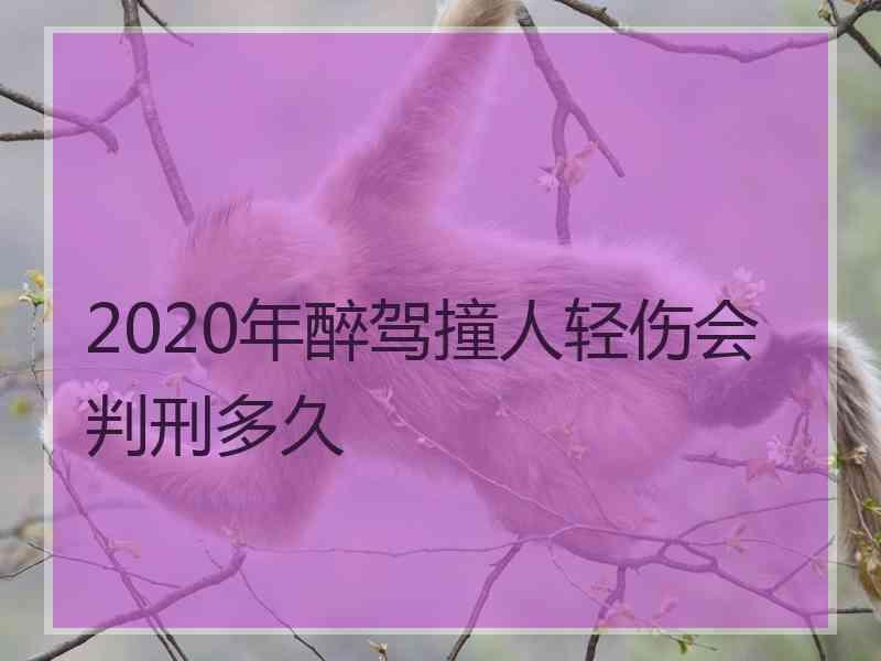 2020年醉驾撞人轻伤会判刑多久