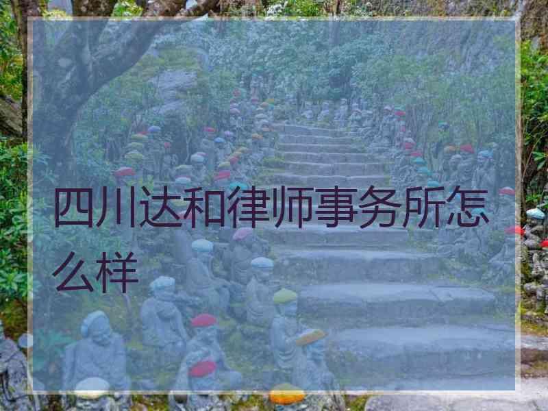 四川达和律师事务所怎么样