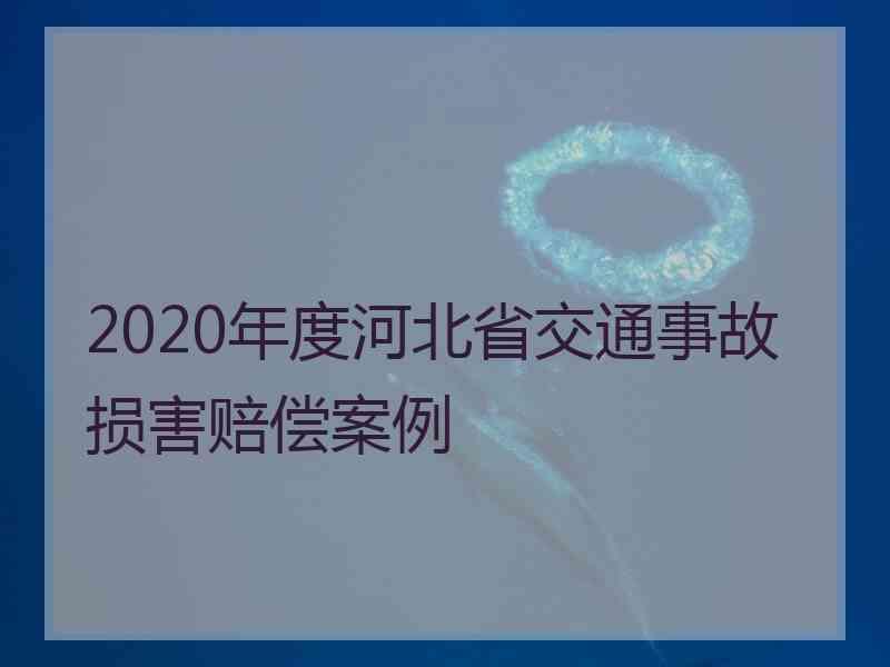 2020年度河北省交通事故损害赔偿案例