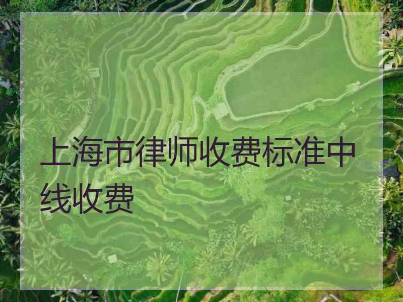 上海市律师收费标准中线收费