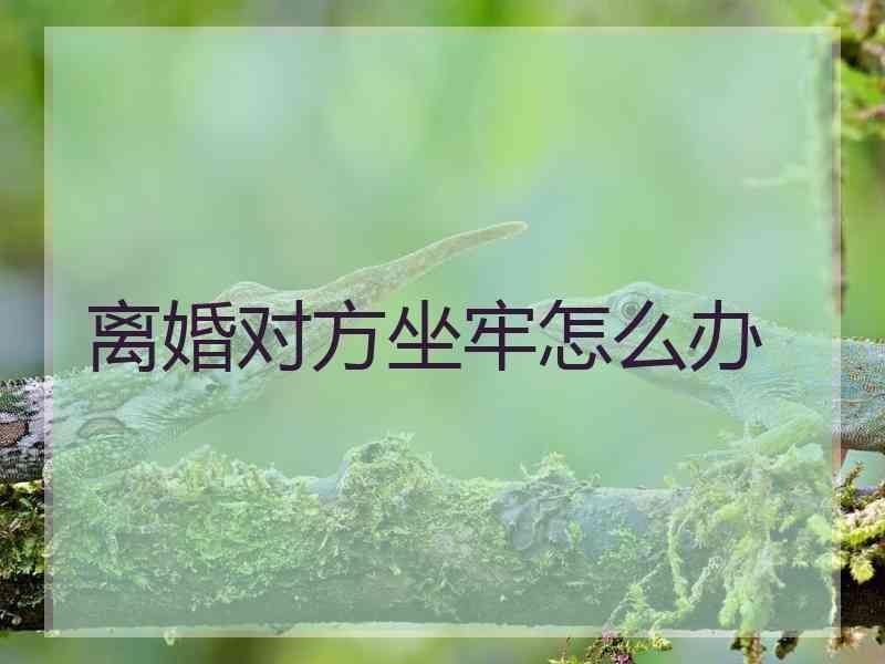 离婚对方坐牢怎么办